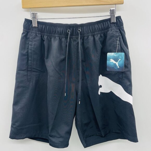 Puma Mens Size Small Standard Volley Board Short Swim Trunks in Black $44 546 - Picture 3 of 8